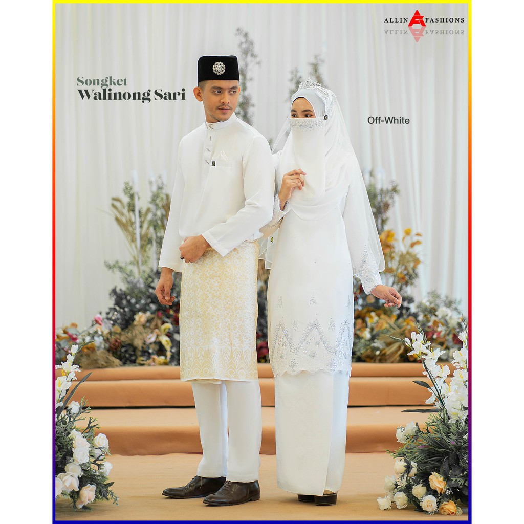 Set Nikah Tunang Kurung Moden Songket Walinong Sari Baju Melayu Jebat