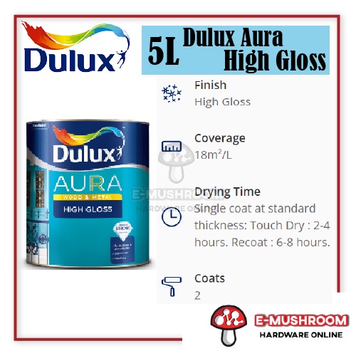 L Dulux Aura High Gloss Finish For Wood And Metal Shopee Malaysia