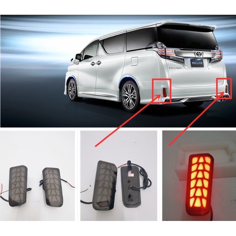 TOYOTA ALPHARD ANH30 VELLFIRE ANH30 2015 2018 LED REAR BUMPER