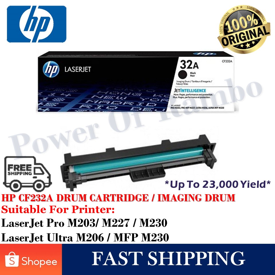 HP CF232A Imaging Drum CF232A 32A Black 100 Original LaserJet Drum