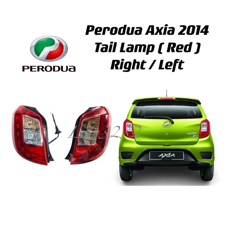 Perodua Axia 2014 Tail Lamp Original Type Red Clear Sell In Pc