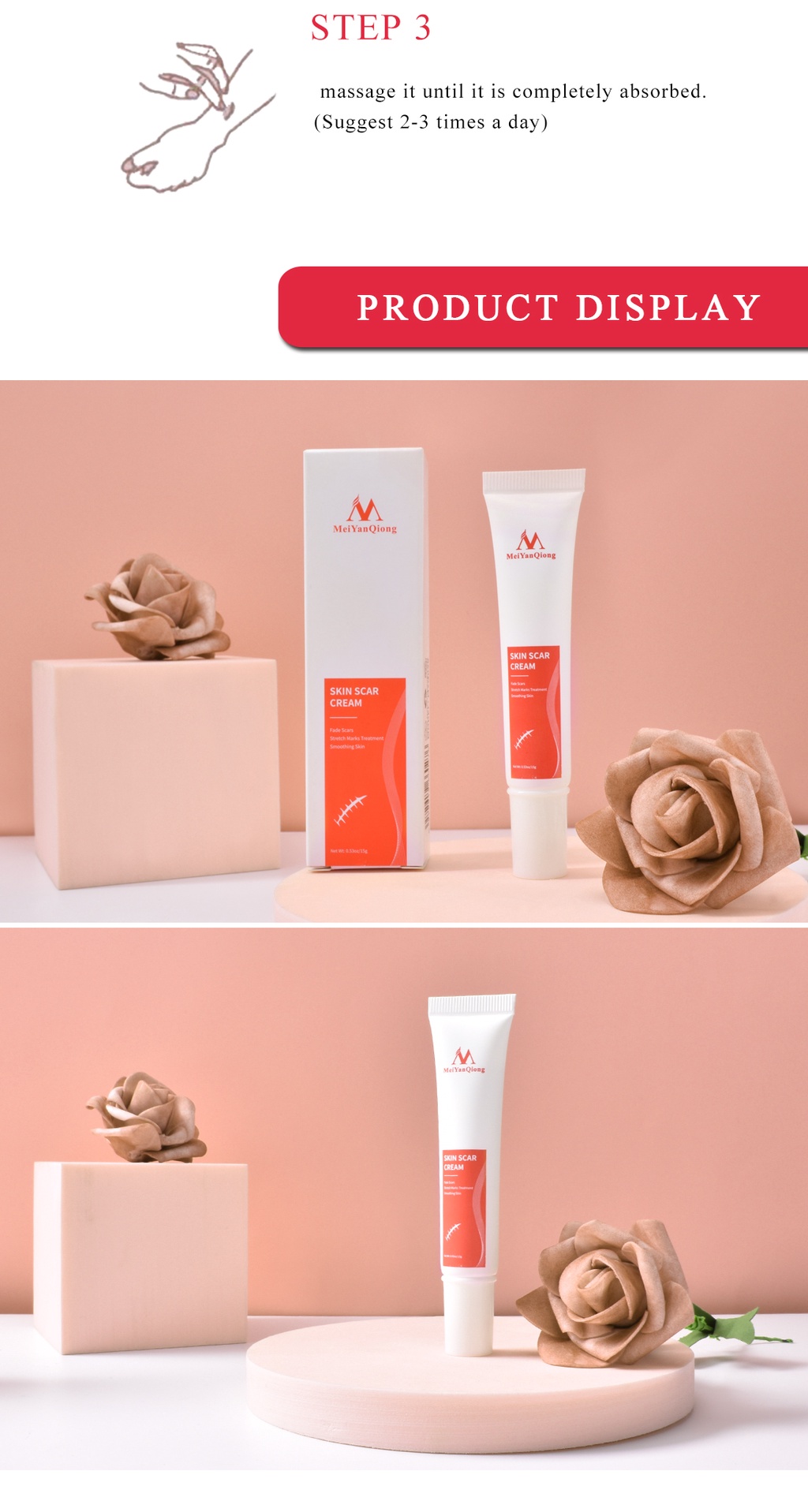 Meiyanqiong Skin Scar Cream Fade Scars Stretch Marks Treatment