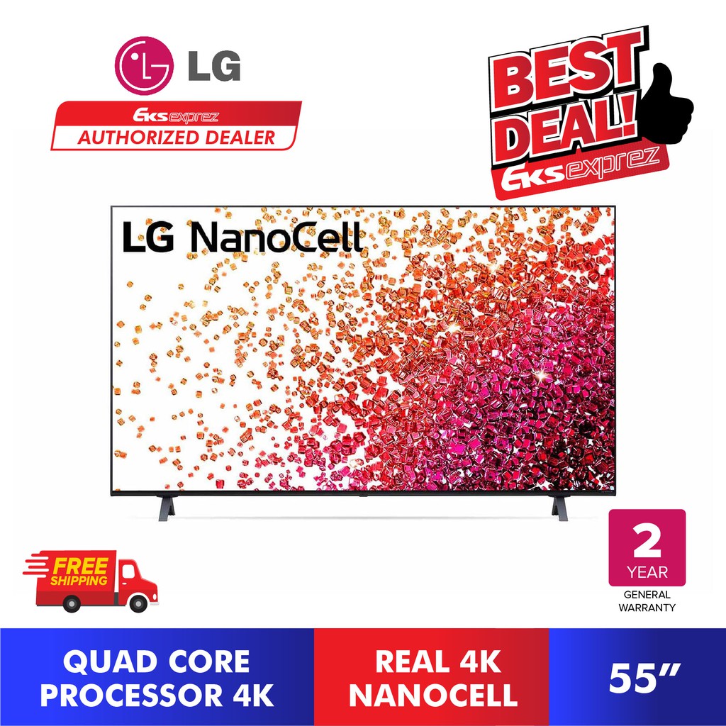 LG NANO75 4K Smart NanoCell TV With AI ThinQ 2021 55 55NANO75TPA