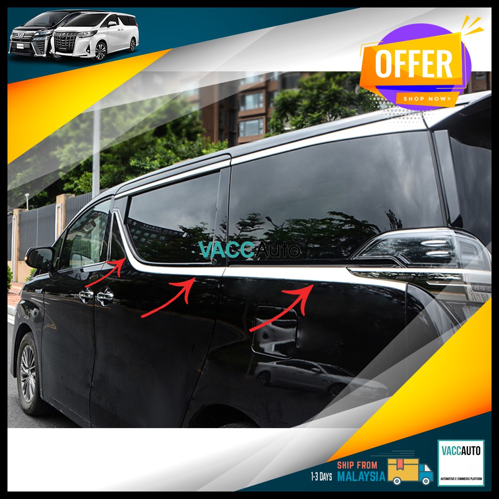 Toyota Vellfire Alphard Series Window Chrome Lining Window