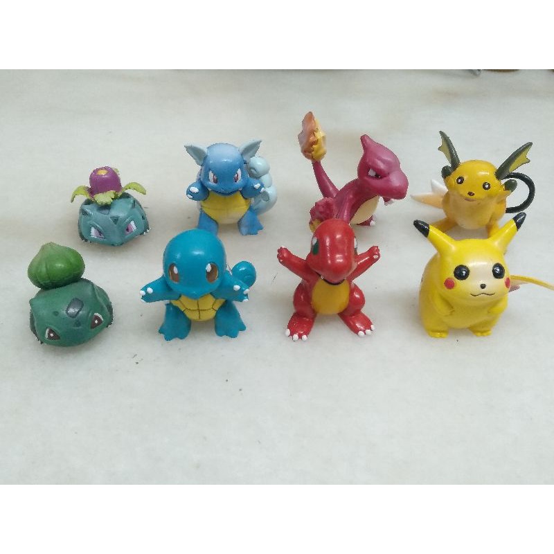 Pokemon Tomy Kanto Starter Pikachu Raichu Charmander Charmeleon