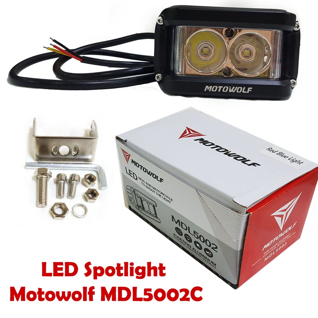 Motowolf Mdl C Auxiliary Led Fog Spot Light Shopee Malaysia