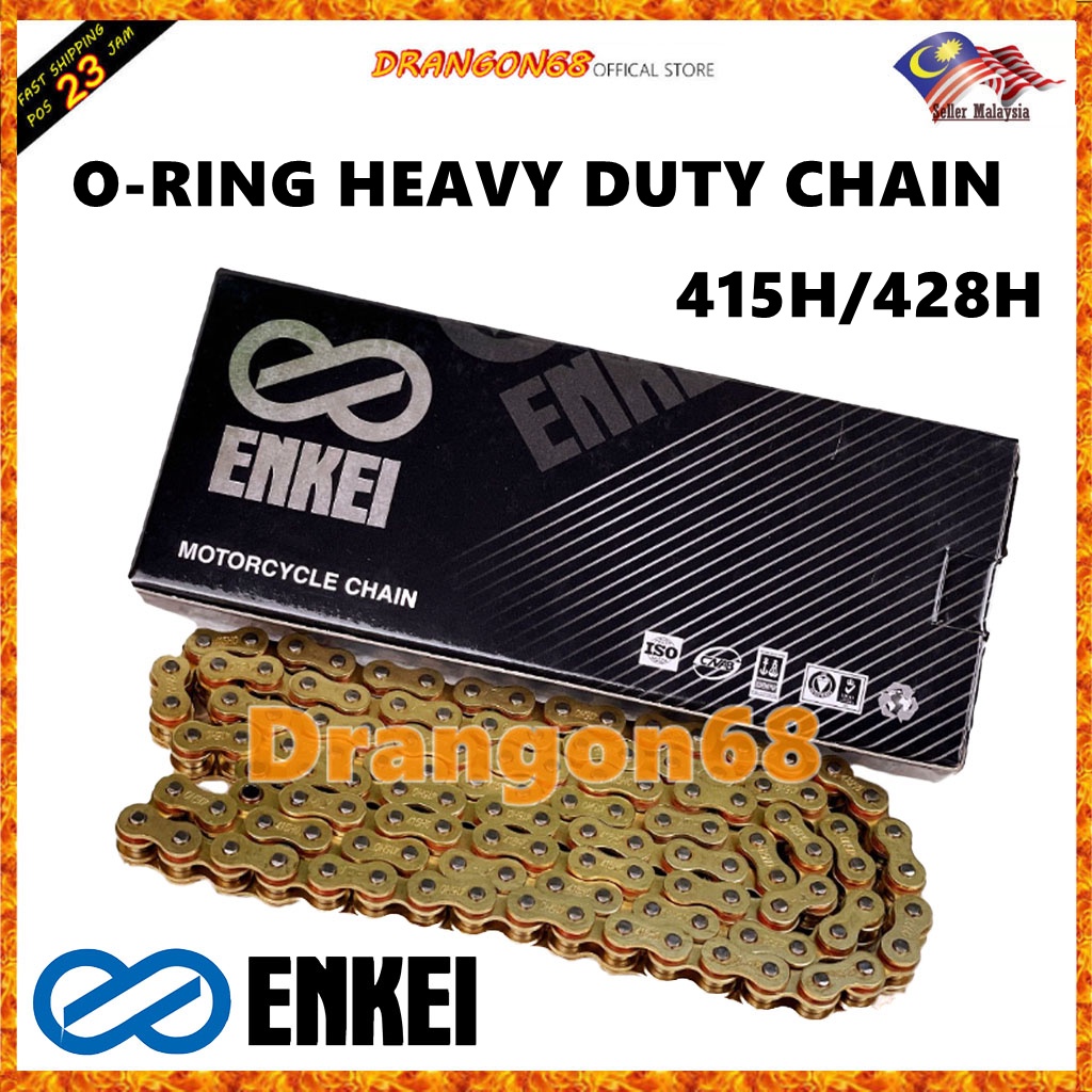 CHAIN O RING ORING 415 428 GOLD ORING HEAVY DUTY CHAIN RANTAI 122L