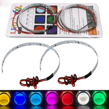 Car Motorcycle Headlights Diy Devils Eye Led Halo Ring Kit Degree