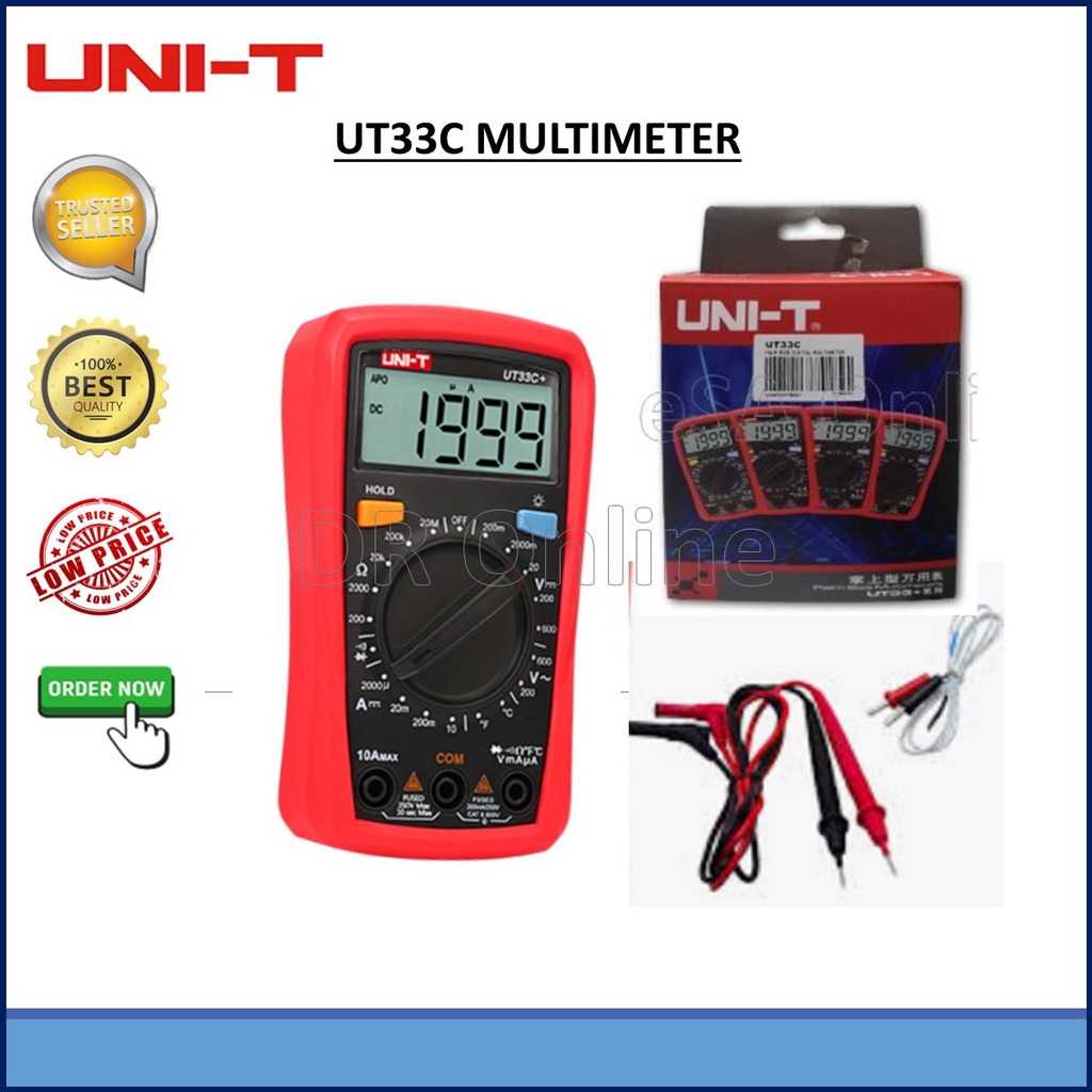 UNI T PALM SIZE DIGITAL MULTIMETER UT33C Shopee Malaysia