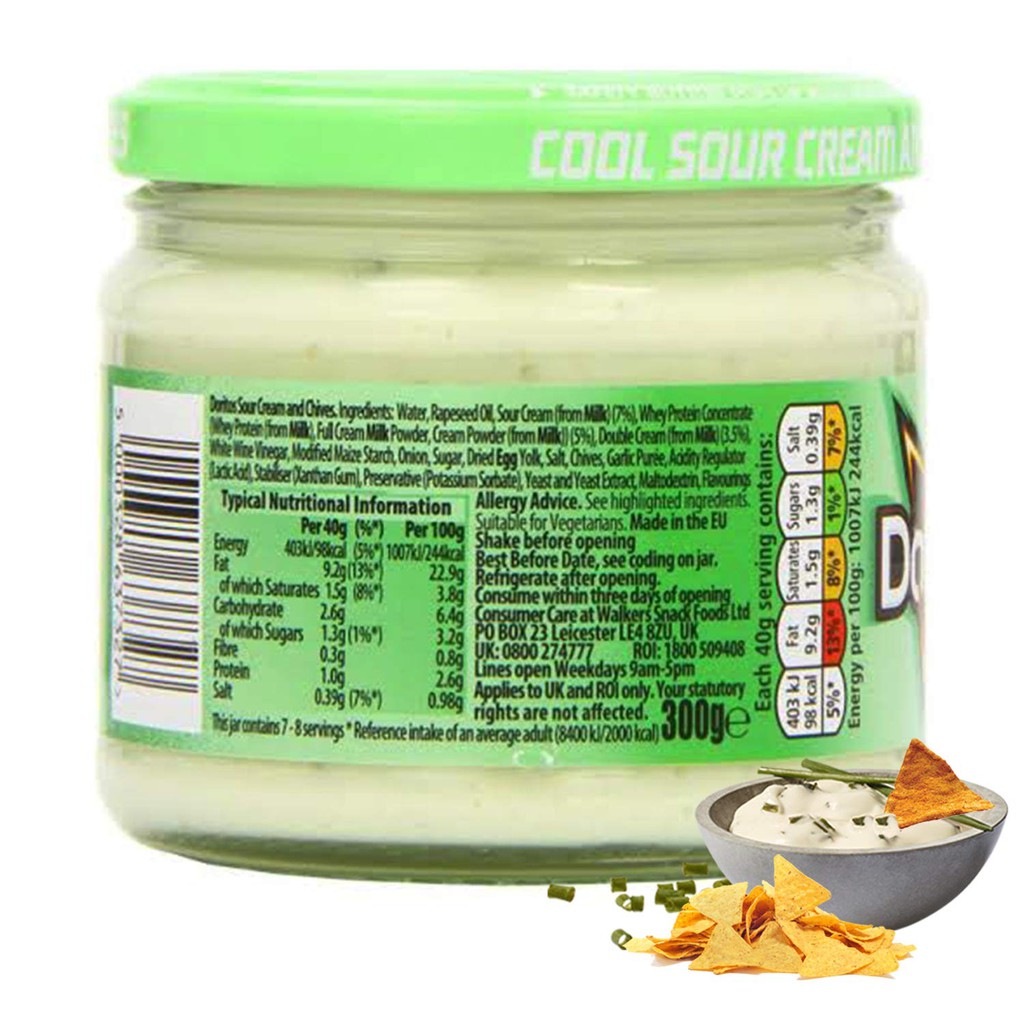 Doritos Cool Sour Cream Chives Sharing Dip 280g