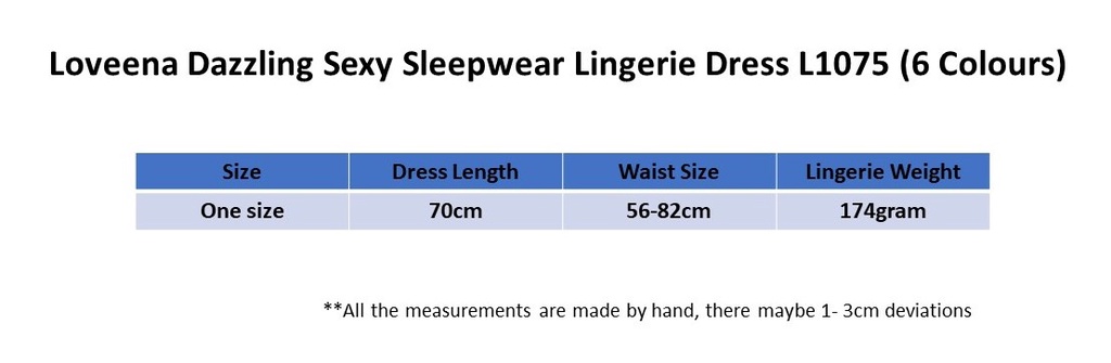 ReadyStock LOVEENA Dazzling Sexy Sleepwear Lingerie Dress Nightwear