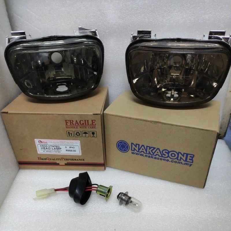 Headlamp Head Lamp Lampu Depan Tinted Smoke Modenas Kriss 1 Kriss 2