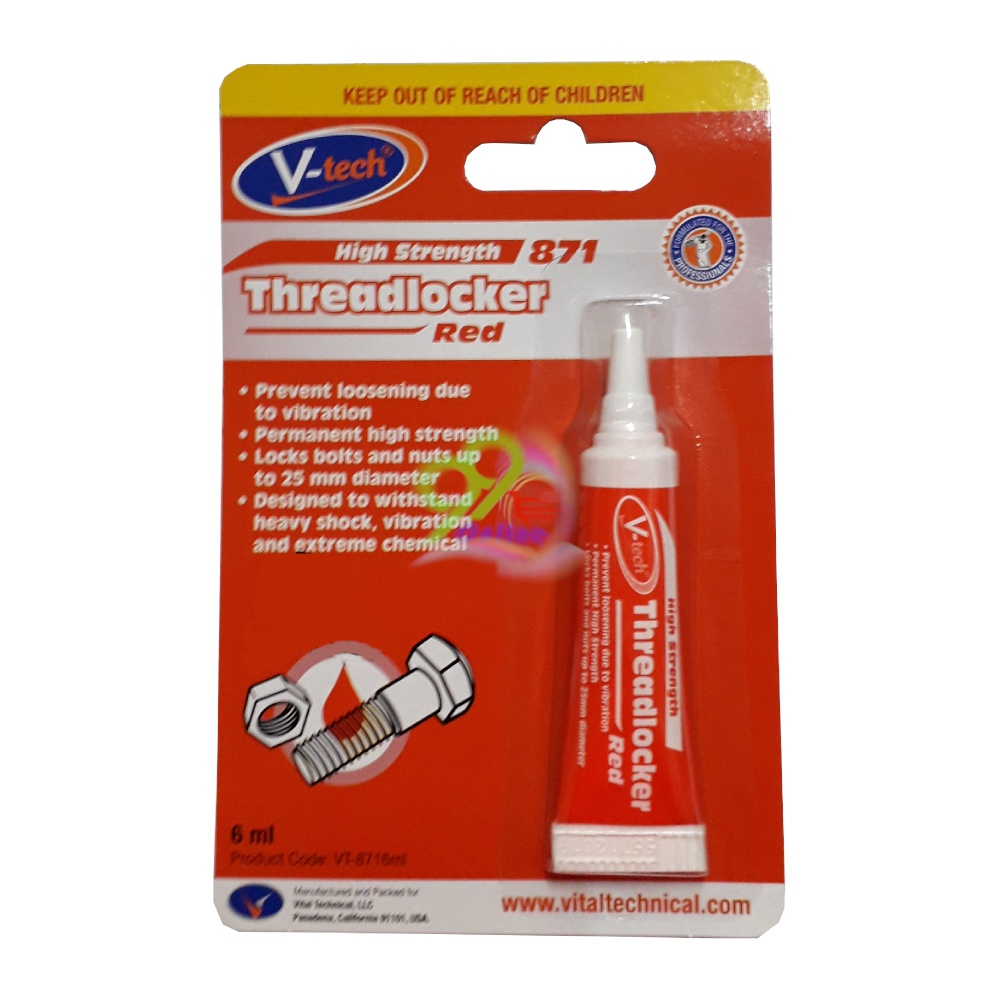 High Strength Threadlocker Red Colour Shopee Malaysia