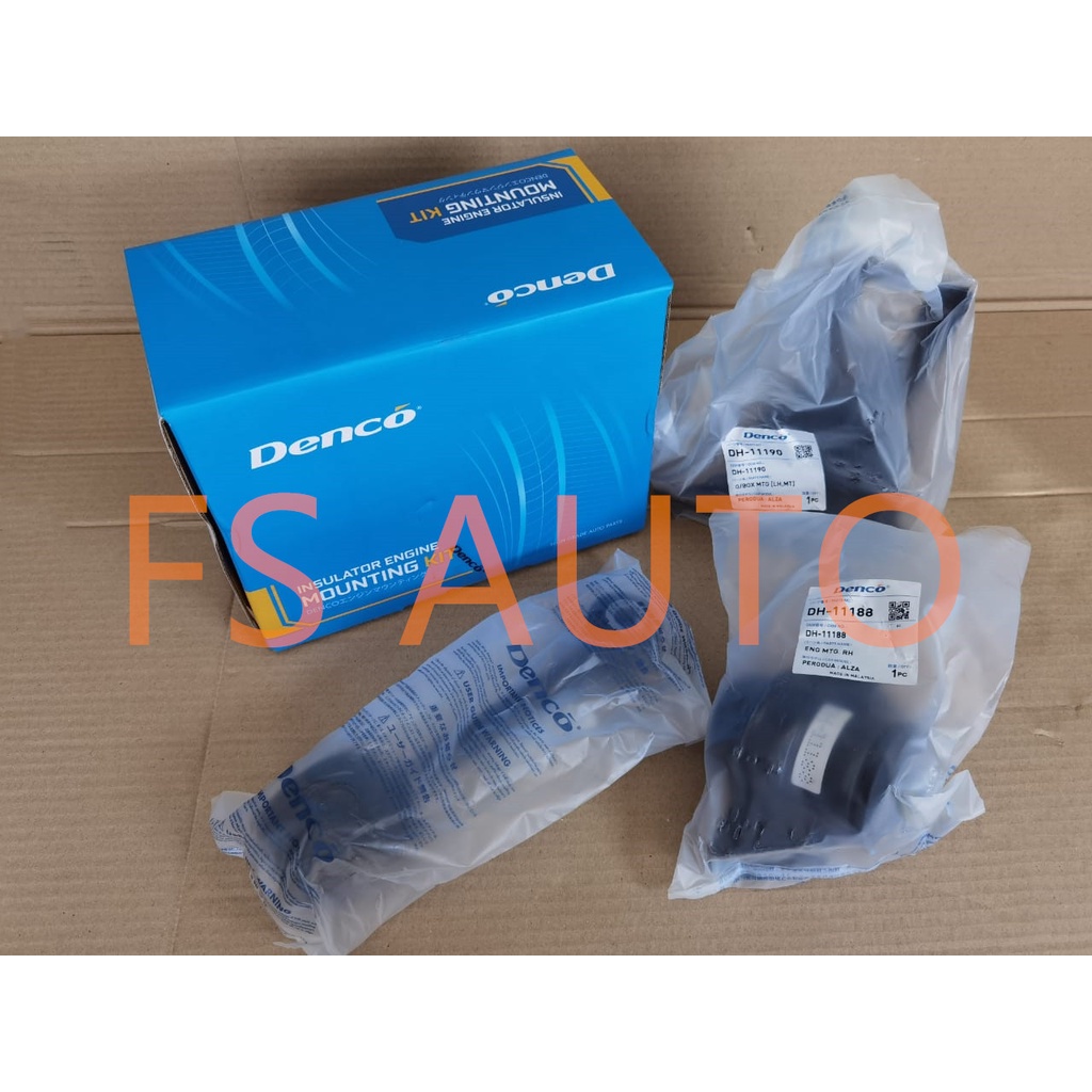 DENCO PERODUA MYVI LAGI BEST 1 3cc ENGINE MOUNTING KIT SET AUTO