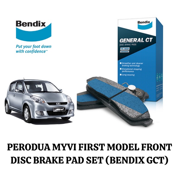 Perodua Myvi First Model Front Disc Brake Pad Set Bendix Gct Shopee