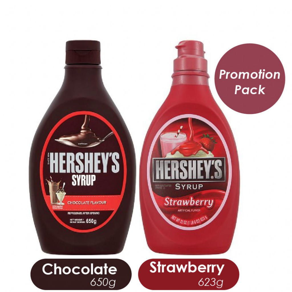 Hershey S Syrup Chocolate 650g Hershey S Syrup Strawberry Flavor 623g