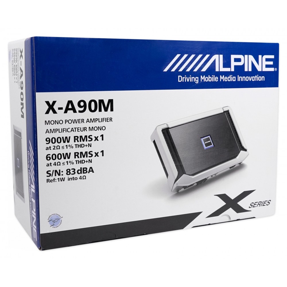 ALPINE X A90M X SERIES CLASS D MONOBLOCK CAR AMPLIFIER 1800W MAX POWER