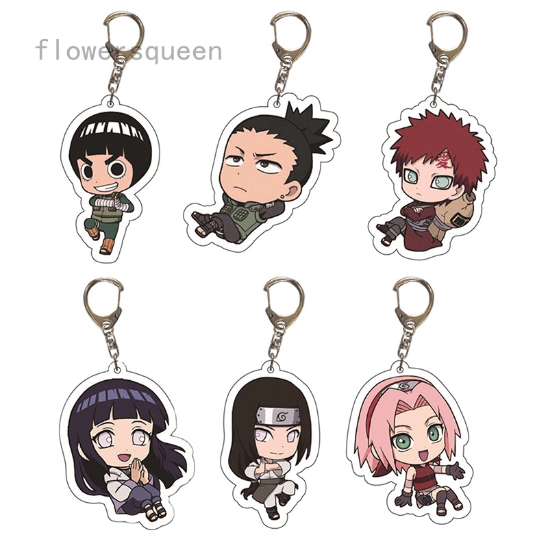 Flowersqueen Naruto Keychain Sasuke Itachi Kakashi Double Sided Acrylic