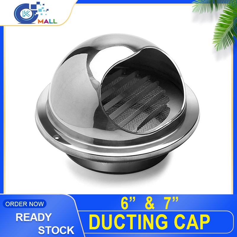 Stainless Steel Round Bull Nosed External Extractor Wall Vent Ducting