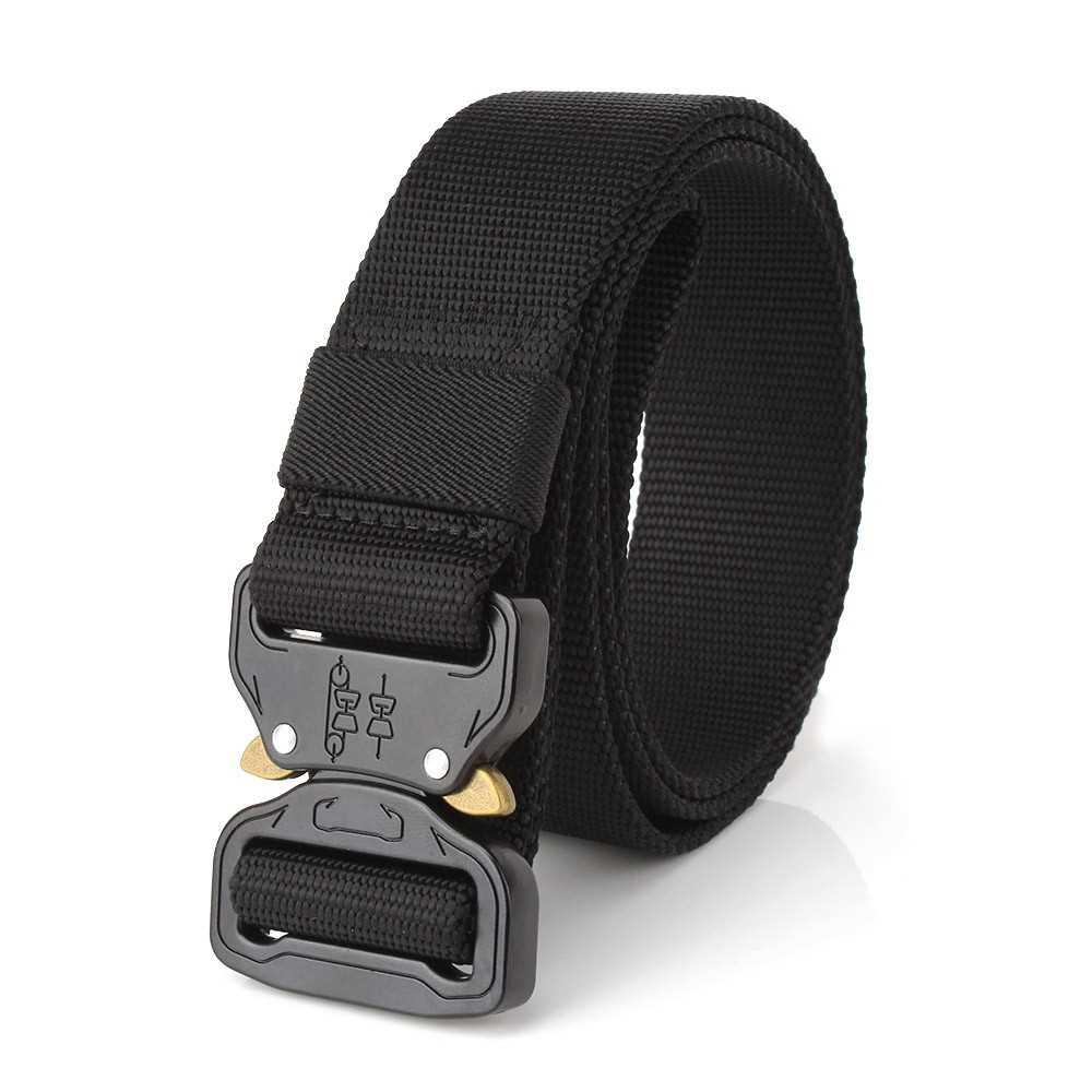 Lixada Heavy Duty Waist Belt Adjustable Nylon Belts Black Shopee