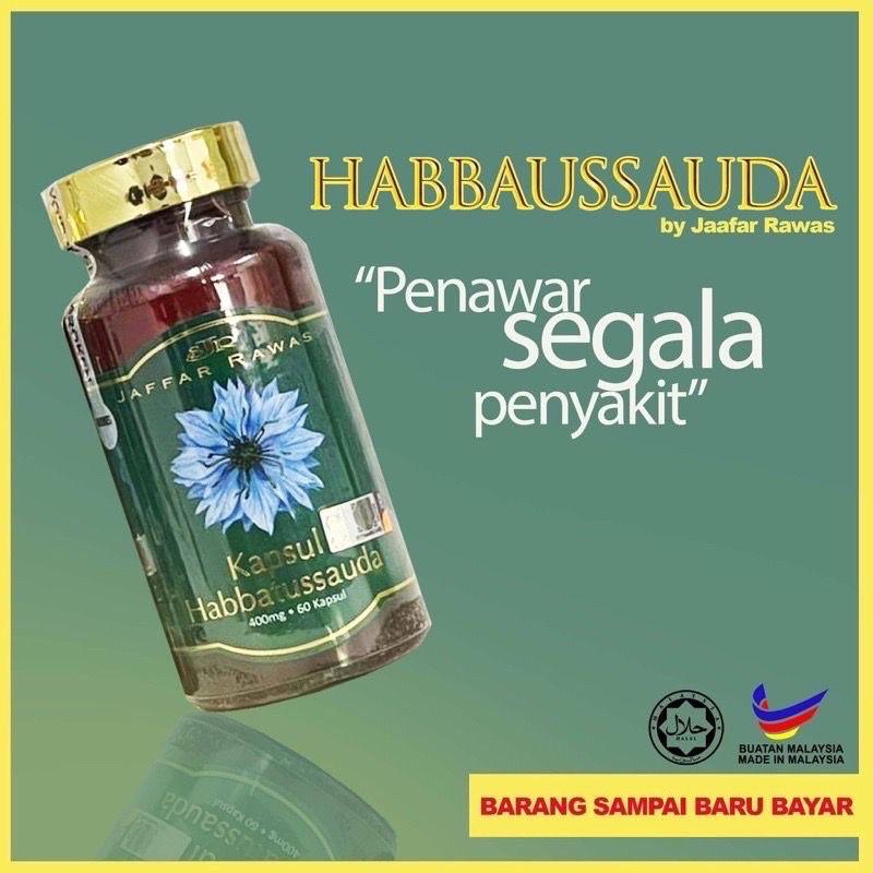 Jaffar Rawas Habbatus Sauda Kapsul Serbuk Capsule Black Seed Powder