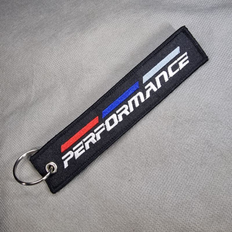 Limited Stock Motorsport Automotive Brand Woven Fabric Cloth Keychains