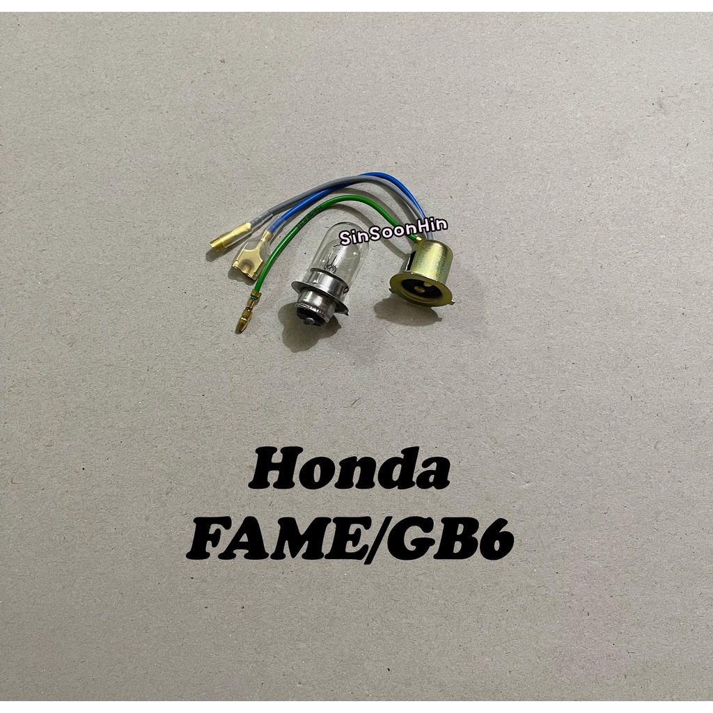 Honda FAME GB6 Head Lamp Front Signal Tail Lamp Socket Bulb