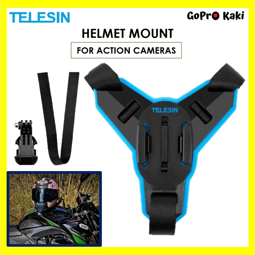 Telesin Full Face Motorcycle Helmet Action Chin Strap Mount Holder For