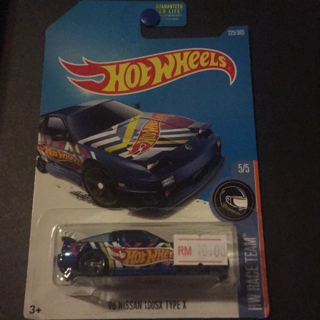 Hot Wheels Nissan Sx Type X Blue Hw Race Team Us Card