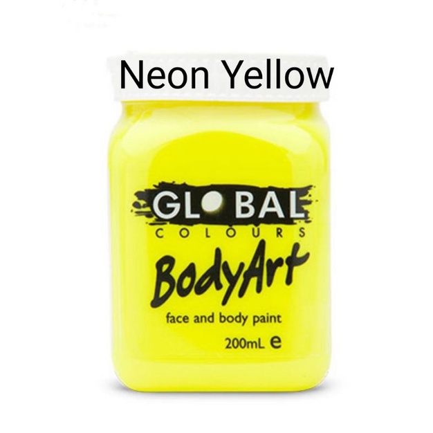 Global Colours BodyArt NEON Face Body Paint 45ml 200mlOffer