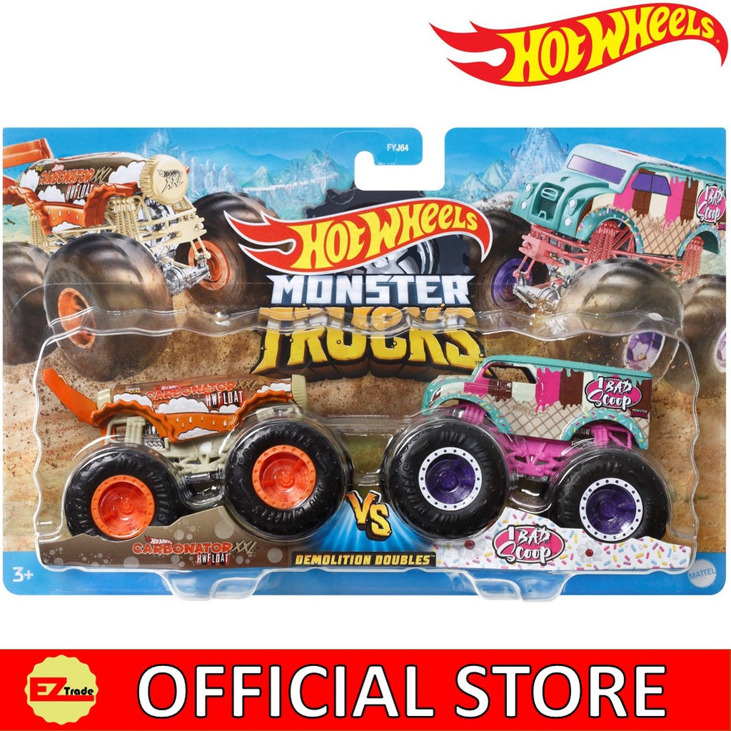 Hot Wheels Monster Trucks Demolition Doubles Carbonator Scoop Fyj