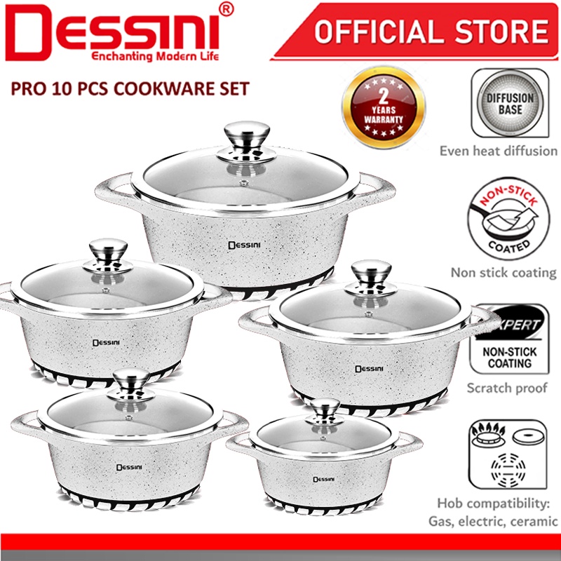 Dessini Italy Je S Granite Aluminium Non Stick Casserole Pot Bowl