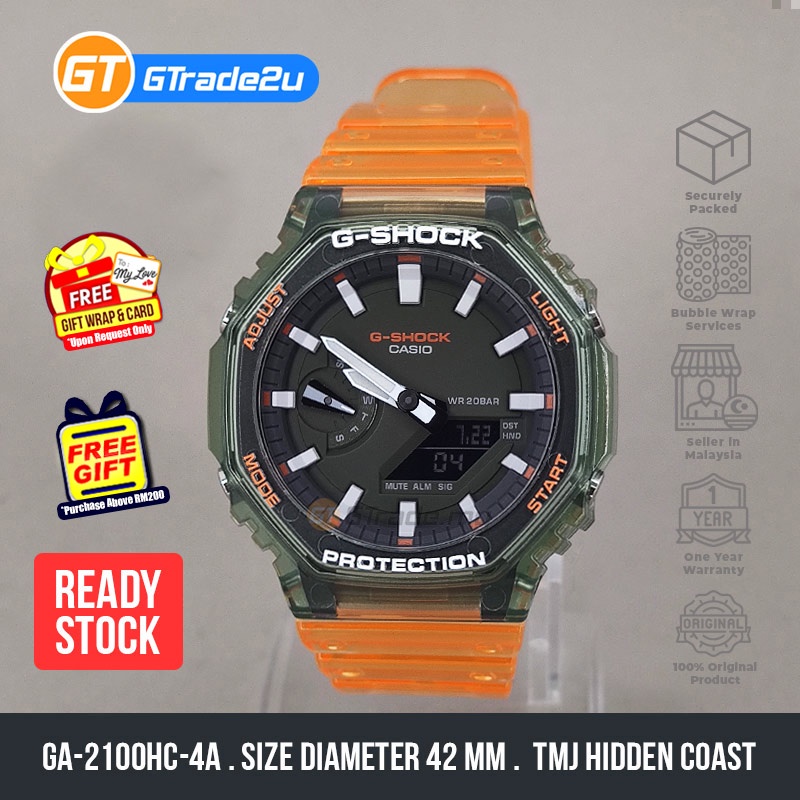 Original G Shock Men GA 2100HC 4A GA2100HC 4A Analog Digital Tmj Hidden