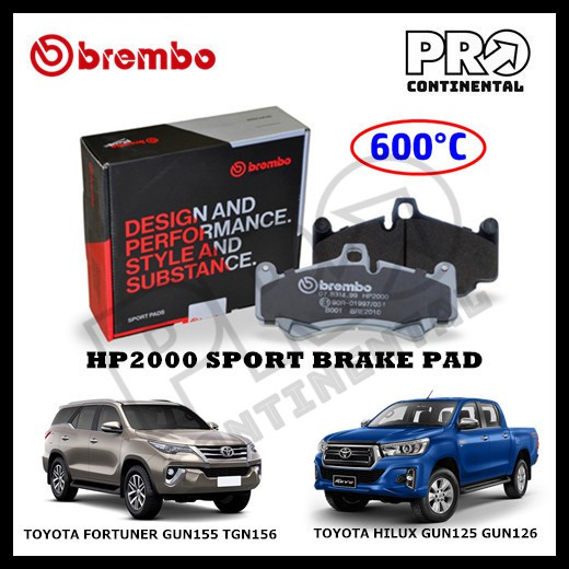 GENUINE BREMBO HP2000 TOYOTA HILUX REVO GUN125 GUN126 GUN135 FORTUNER