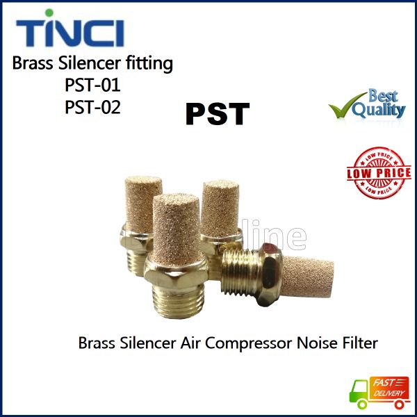 TNCI Pneumatic Brass Silencer Pneumatic Exhaust Muffler Air Compressor