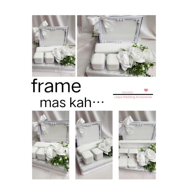 Limited Gubahan Frame Mas Kahwin C W Bekas Rantai Tangan 2pc Bekas