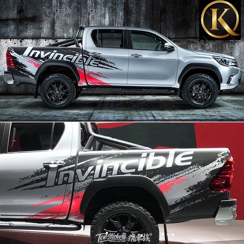 K160 HILUX RAPTOR TRITON DMAX NAVARA Body Stripes Vinyl Decal Stickes