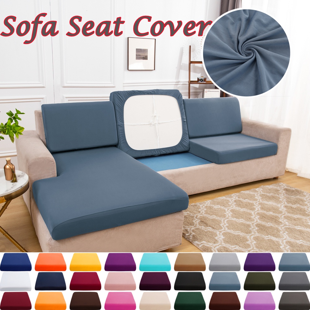 10 Colors Elastic Sarung Kusyen Sarung Sofa Seat Covers L Shape