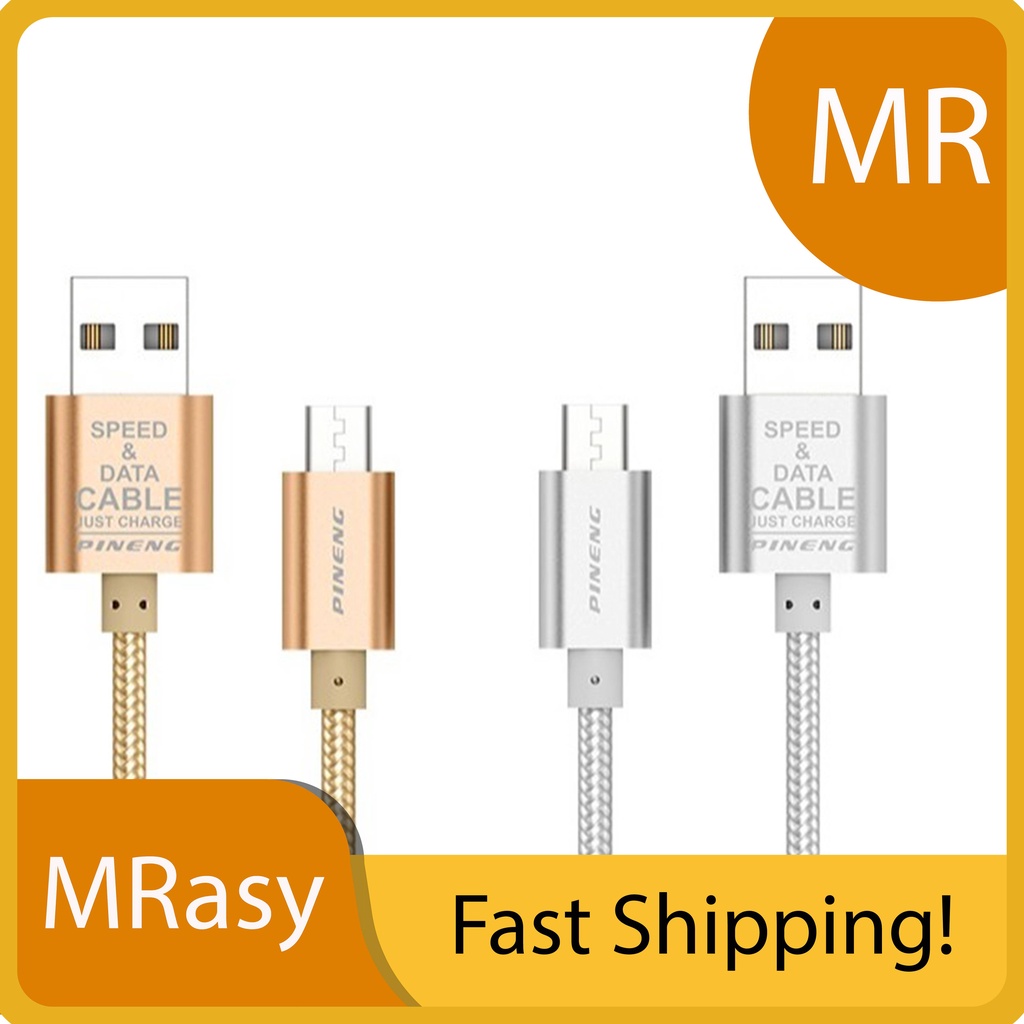 Micro Usb Quick Fast Charging Nylon Cable Pineng Pn Kabel