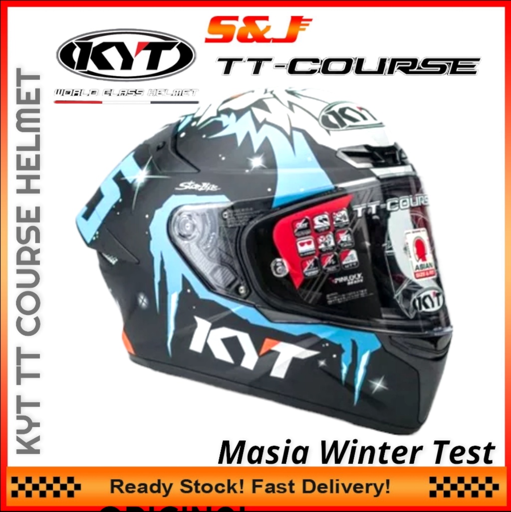 Kyt Tt Course Helmet Masia Winter Test Matt Kyt Full Face Shopee Malaysia