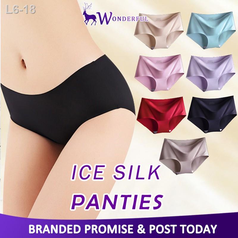 WONDERFUL Underwear Women Ice Silk Panties Seamless Panties Women