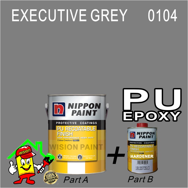 EXECUTIVE GREY 0104 5L PU RECOATABLE FINISH EPOXY PAINT HIGH