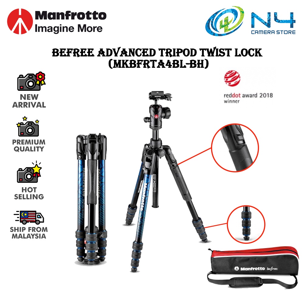 Manfrotto Befree Advanced Aluminum Travel Tripod Mkbfrta Bl