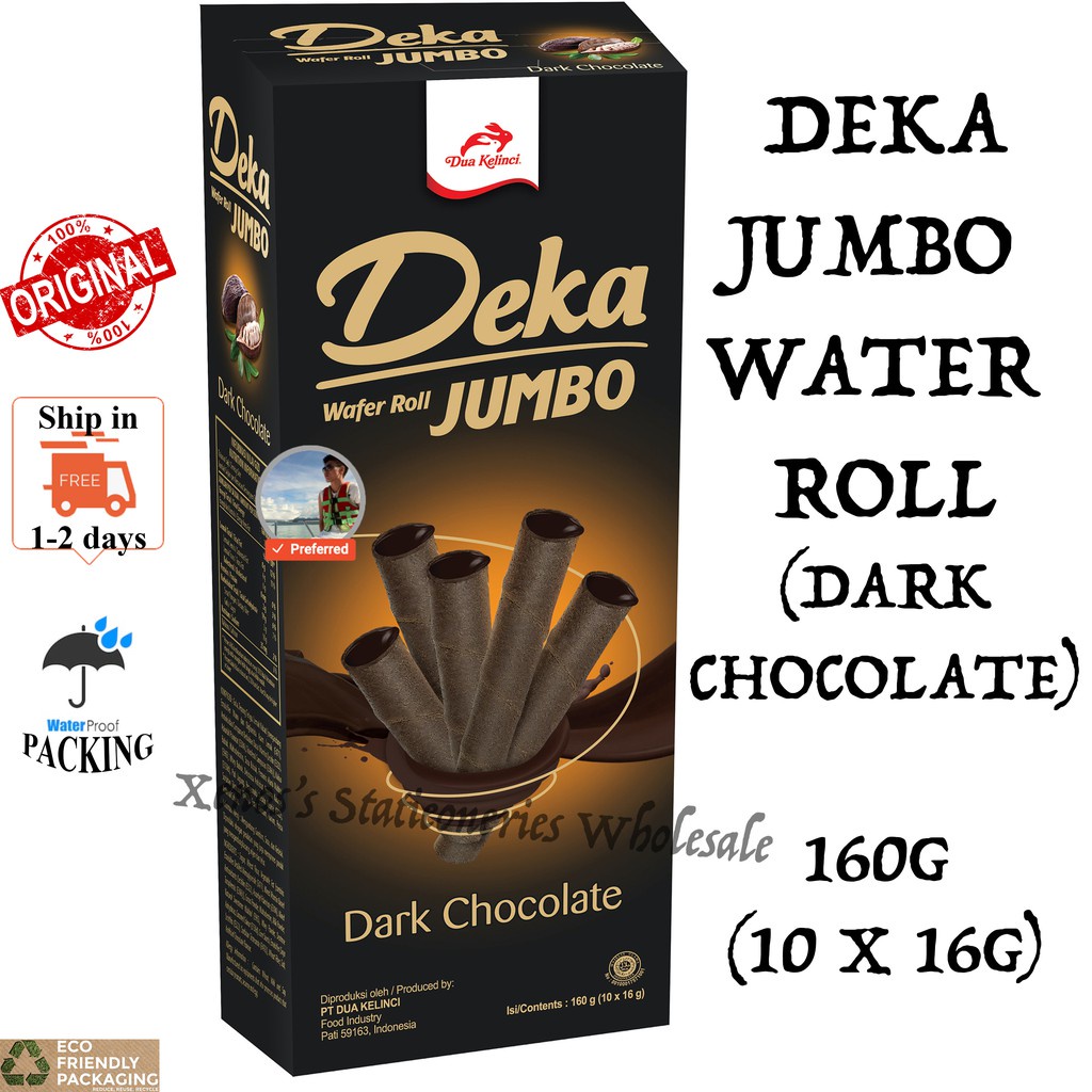 Deka Wafer Roll Jumbo X G Dark Chocolate Ready Stock Shopee Malaysia