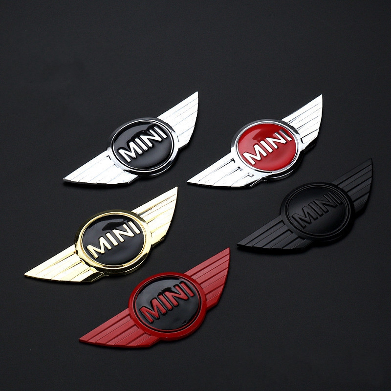 1 X Metal MINI Wings Logo Car Front Trunk Emblem Badge Sticker Decal