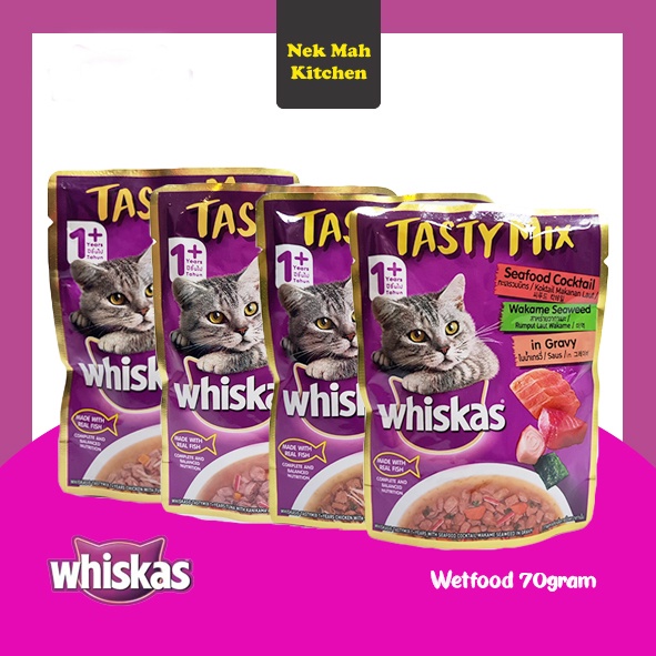 Whiskas Tasty Mix Wet Food Adult Gram Pouch Makanan Basah Kucing