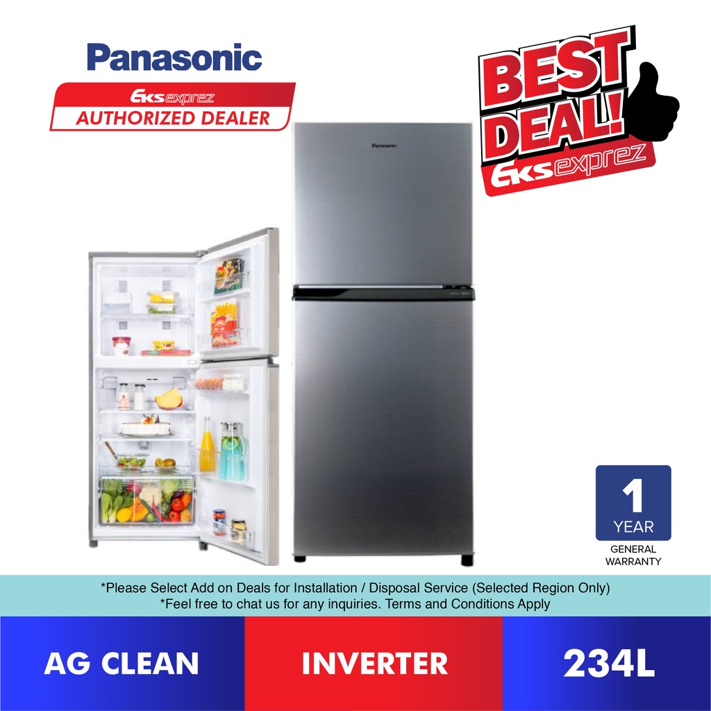 Panasonic 2 Door Top Freezer Inverter Fridge 234L NR BL263VPMY