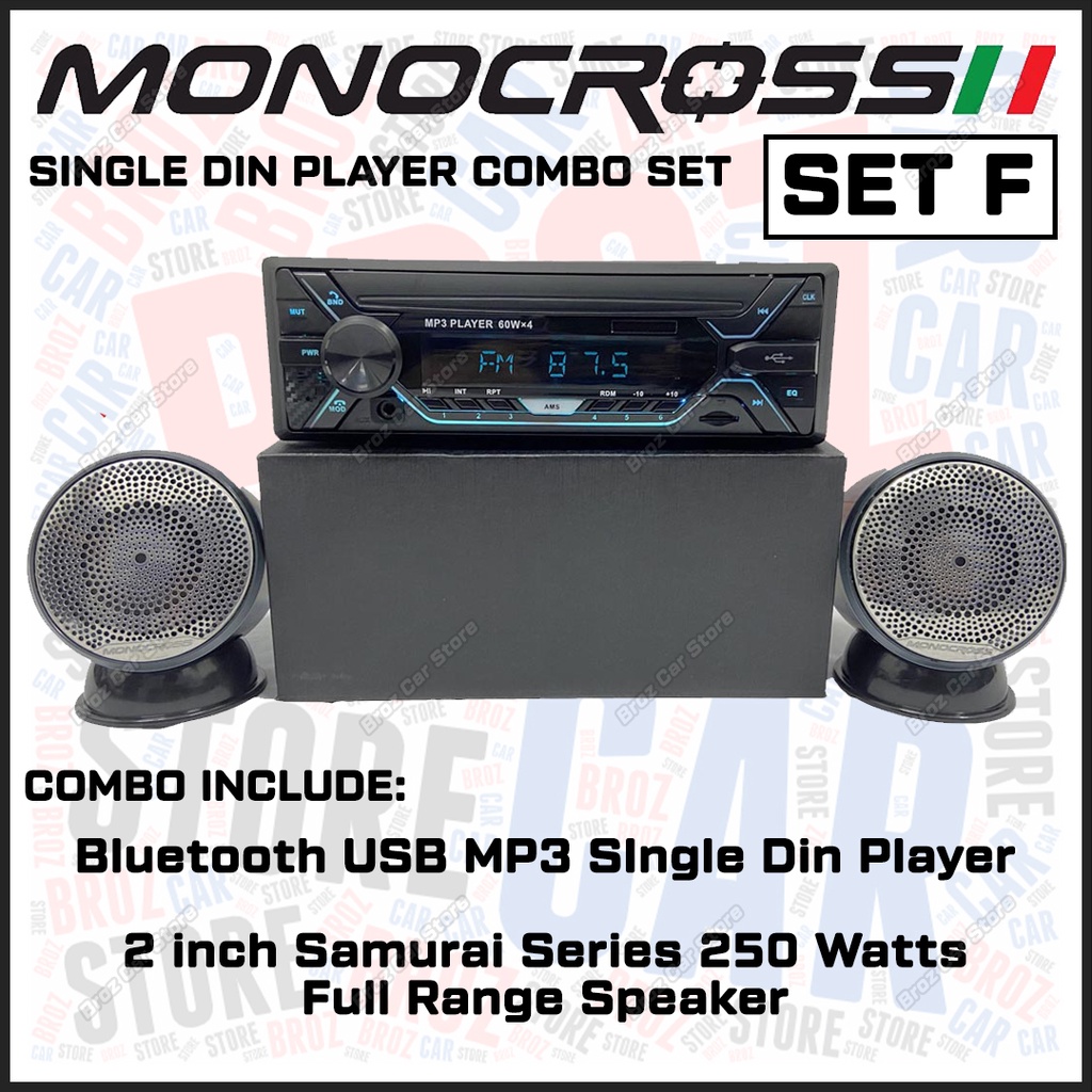 Single Din Player Monocross Player Kereta Radio Mp Player Usb Sd Aux