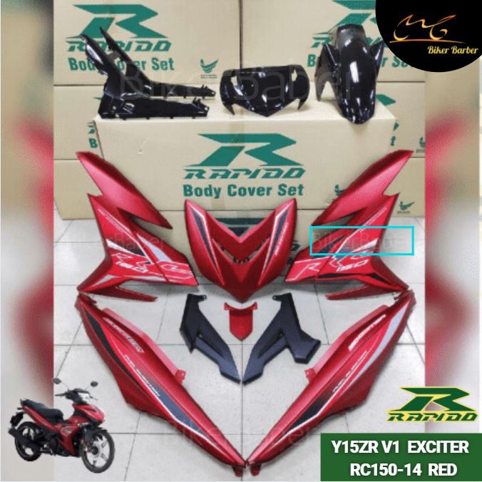 Ready Stock Rapido Cover Set Y Zr V V Exciter Rc Red