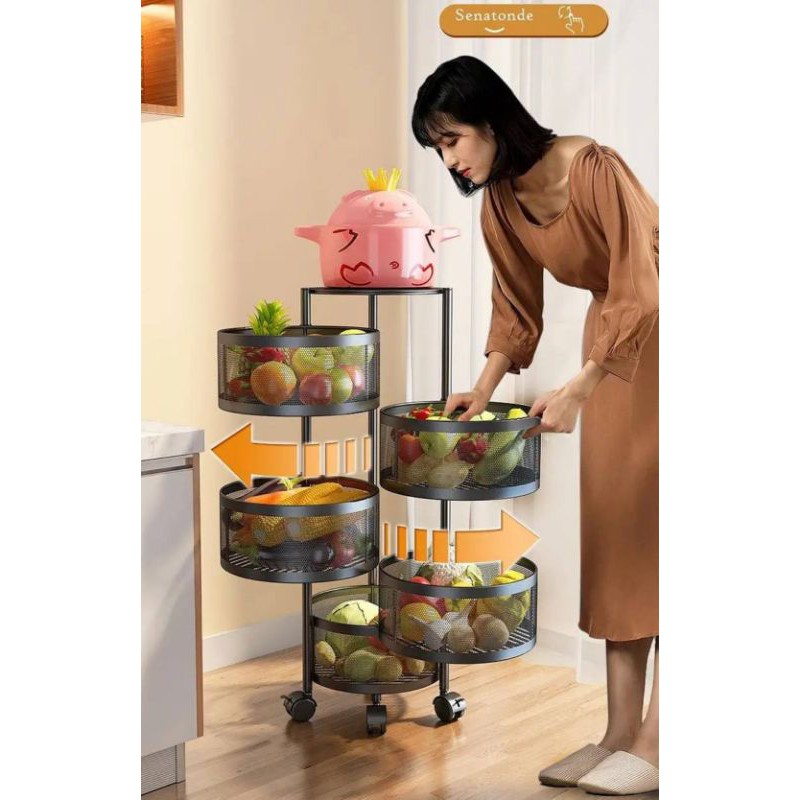 Clearance Stock Rotating Vegetable Rack Kitchen Bekas Sayur